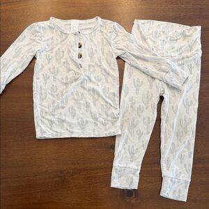 Lou Lou & Company Cactus Print Kids Matching Set / 12-24M